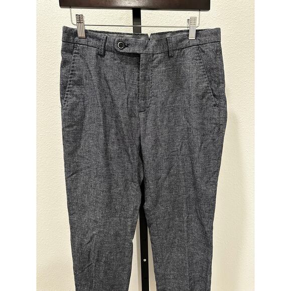 Massimo Dutti Womens Blue Dress Crop/Ankle Pant Size 30 - Picture 8 of 9